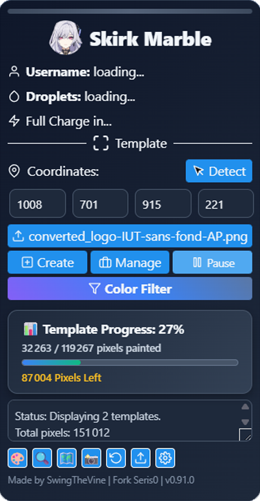 Menu de configuration